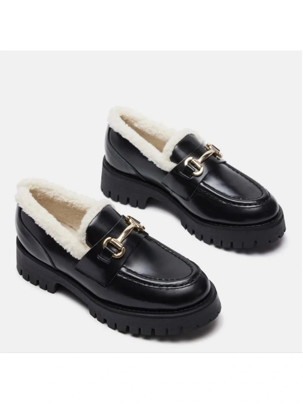 NEW Steve Madden Lando Fur Loafer Sz 7